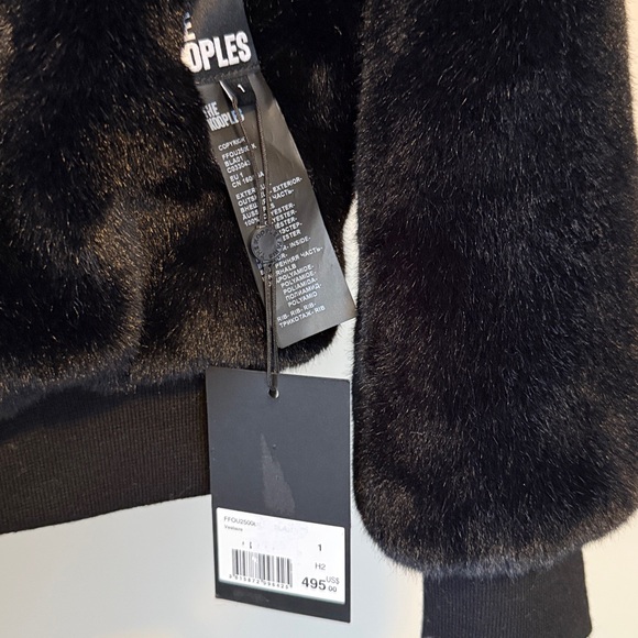 NWT The Kooples Reversible Faux Fur Jacket - Picture 5 of 11